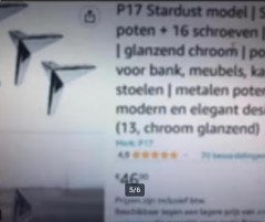 Chrome steunhoek pilaren NIEUW     